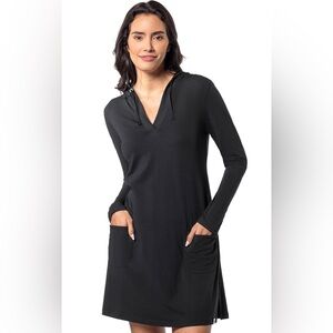 NWT Coolibar Black Catalina Beach Cover-Up Dress